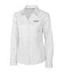 UOP Tigers Cutter & Buck Epic Easy Care Fine Twill Womens Long Sleeve Dress Shirt White Mannequin