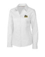 Drexel Dragons Cutter & Buck Epic Easy Care Fine Twill Womens Long Sleeve Dress Shirt White Mannequin