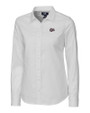 Montana Grizzlies Cutter & Buck Stretch Oxford Womens Long Sleeve Dress Shirt White Mannequin