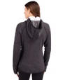 Eastern Kentucky Colonels Cutter & Buck Mainsail Full Zip Hooded Womens Jacket Charcoal Heather Back