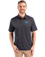 Middle Tennessee Blue Raiders Cutter & Buck Pike Micro Floral Print Stretch Mens Polo Black Front
