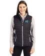 Middle Tennessee Blue Raiders Cutter & Buck Rainier PrimaLoft® Womens Eco Insulated Full Zip Puffer Vest Black Front
