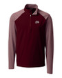 Montana Grizzlies Cutter & Buck Response Lightweight Hybrid Quarter Zip Mens Pullover Windbreaker Bordeaux Mannequin