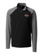 Illinois State Redbirds Cutter & Buck Response Lightweight Hybrid Quarter Zip Mens Pullover Windbreaker Black Mannequin