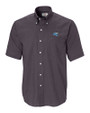 Middle Tennessee Blue Raiders Cutter & Buck Epic Easy Care Nailshead Mens Big and Tall Short Sleeve Dress Shirt Black Mannequin