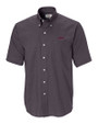 Eastern Kentucky Colonels Cutter & Buck Epic Easy Care Nailshead Mens Big and Tall Short Sleeve Dress Shirt Black Mannequin