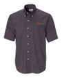 UOP Tigers Cutter & Buck Epic Easy Care Nailshead Mens Big and Tall Short Sleeve Dress Shirt Black Mannequin