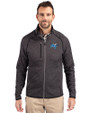 Middle Tennessee Blue Raiders Cutter & Buck Mainsail Sweater-Knit Mens Big and Tall Full Zip Jacket Charcoal Heather Front