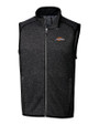 Pepperdine Waves Cutter & Buck Mainsail Sweater-Knit Mens Big and Tall Full Zip Vest CCH_MANN_HG 