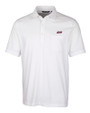 Eastern Kentucky Colonels Cutter & Buck Advantage Tri-Blend Jersey Mens Pocket Polo White Mannequin