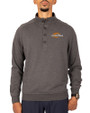Pepperdine Waves Cutter & Buck Saturday Cotton Blend Mens Big and Tall  Mock Pullover Sweatshirt Charcoal Heather Front