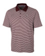 Montana Grizzlies Cutter & Buck Forge Tonal Stripe Stretch Mens Polo Bordeaux Mannequin