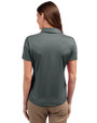 Illinois State Redbirds Cutter & Buck Prospect Eco Textured Stretch Recycled Womens Short Sleeve Polo Elemental Grey Back