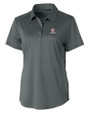 Bradley Braves Cutter & Buck Prospect Eco Textured Stretch Recycled Womens Short Sleeve Polo Elemental Grey Mannequin