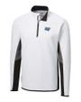 Middle Tennessee Blue Raiders Cutter & Buck Traverse Colorblock Stretch Quarter Zip Mens Pullover White Mannequin