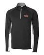 Illinois State Redbirds Cutter & Buck Traverse Colorblock Stretch Quarter Zip Mens Pullover Black Mannequin