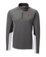 Illinois State Redbirds Cutter & Buck Traverse Colorblock Stretch Quarter Zip Mens Pullover Elemental Grey Mannequin