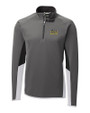 Drexel Dragons Cutter & Buck Traverse Colorblock Stretch Quarter Zip Mens Pullover Elemental Grey Mannequin