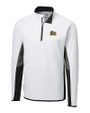 Drexel Dragons Cutter & Buck Traverse Colorblock Stretch Quarter Zip Mens Pullover White Mannequin