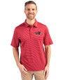 Illinois State Redbirds Cutter & Buck Forge Pencil Stripe Stretch Mens Polo Cardinal Red Front