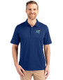 Middle Tennessee Blue Raiders Cutter & Buck Forge Stretch Mens Polo Tour Blue Front