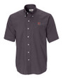 Miami University RedHawks - Cutter & Buck Epic Easy Care Nailshead Mens Short Sleeve Dress Shirt Black Mannequin