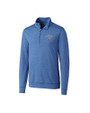 San Jose State Spartans Cutter & Buck Shoreline Heathered Quarter Zip Mens Pullover Tour Blue Heather Mannequin