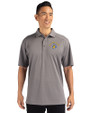 San Jose State Spartans Cutter & Buck Genre Textured Solid Mens Polo Elemental Grey Front