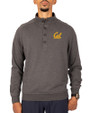 Cal Golden Bears Cutter & Buck Saturday Cotton Blend Mens Big and Tall  Mock Pullover Sweatshirt Charcoal Heather Front