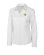 San Jose State Spartans Cutter & Buck Epic Easy Care Fine Twill Womens Long Sleeve Dress Shirt White Mannequin