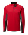 Miami University RedHawks - Cutter & Buck Traverse Colorblock Stretch Quarter Zip Mens Pullover Red Mannequin