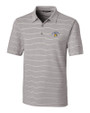 San Jose State Spartans Cutter & Buck Forge Epic Confidence Recycled Heathered Stripe Stretch Mens Polo Polished Medium Gray Mannequin