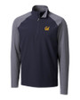 Cal Golden Bears Cutter & Buck Response Lightweight Hybrid Quarter Zip Mens Pullover Windbreaker Liberty Navy Mannequin