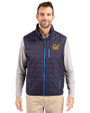 Cal Golden Bears Cutter & Buck Rainier Recycled Insulated Puffer Mens Full Zip Vest Dark Navy Front