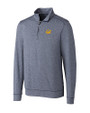Cal Golden Bears Cutter & Buck Shoreline Heathered Quarter Zip Mens Pullover Liberty Navy Heather Mannequin