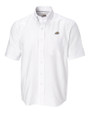 Montana State Bobcats Cutter & Buck Epic Easy Care Nailshead Mens Short Sleeve Dress Shirt White Mannequin