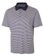 Montana State Bobcats Cutter & Buck Forge Tonal Stripe Stretch Mens Big and Tall Polo Liberty Navy Mannequin