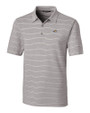 Montana State Bobcats Cutter & Buck Forge Epic Confidence Recycled Heathered Stripe Stretch Mens Polo Polished Medium Gray Mannequin