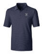 Xavier Musketeers Cutter & Buck Forge Pencil Stripe Stretch Mens Polo Liberty Navy Mannequin