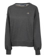 Montana State Bobcats Cutter & Buck Saturday Cotton Blend Womens Crew Neck Sweatshirt Charcoal Heather Mannequin