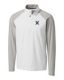 Xavier Musketeers Cutter & Buck Response Lightweight Hybrid Quarter Zip Mens Pullover Windbreaker White Mannequin