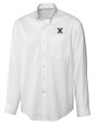 Xavier Musketeers Cutter & Buck Epic Easy Care Fine Twill Mens Long Sleeve Dress Shirt White Mannequin