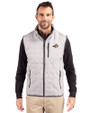 Montana State Bobcats Cutter & Buck Rainier PrimaLoft® Mens Big and Tall Eco Insulated Full Zip Puffer Vest Polished Medium Gray Front