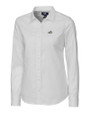 Montana State Bobcats Cutter & Buck Stretch Oxford Womens Long Sleeve Dress Shirt White Mannequin