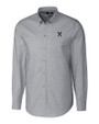 Xavier Musketeers Cutter & Buck Easy Care Stretch Oxford Mens Long Sleeve Button Down Shirt Charcoal Mannequin