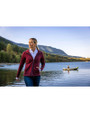 Cutter & Buck Adapt Eco Knit Hybrid Recycled Womens Full Zip Jacket Bordeaux Lifestyle