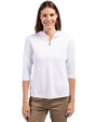 Cutter & Buck Virtue Eco Pique Recycled Half Zip Pullover Womens Hoodie WH PRO_HG 1