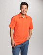 Man Wearing Orange; Men's Big & Tall Championship Comfort Fit Polos