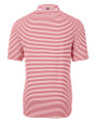 Mannequin Back of a Cardinal Red Cutter & Buck Virtue Eco Pique Stripe Recycled Mens Polo