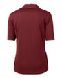 Mannequin back view of a Bordeaux Cutter & Buck Virtue Eco Pique Recycled Womens Polo BRD_MANNB_HG 1